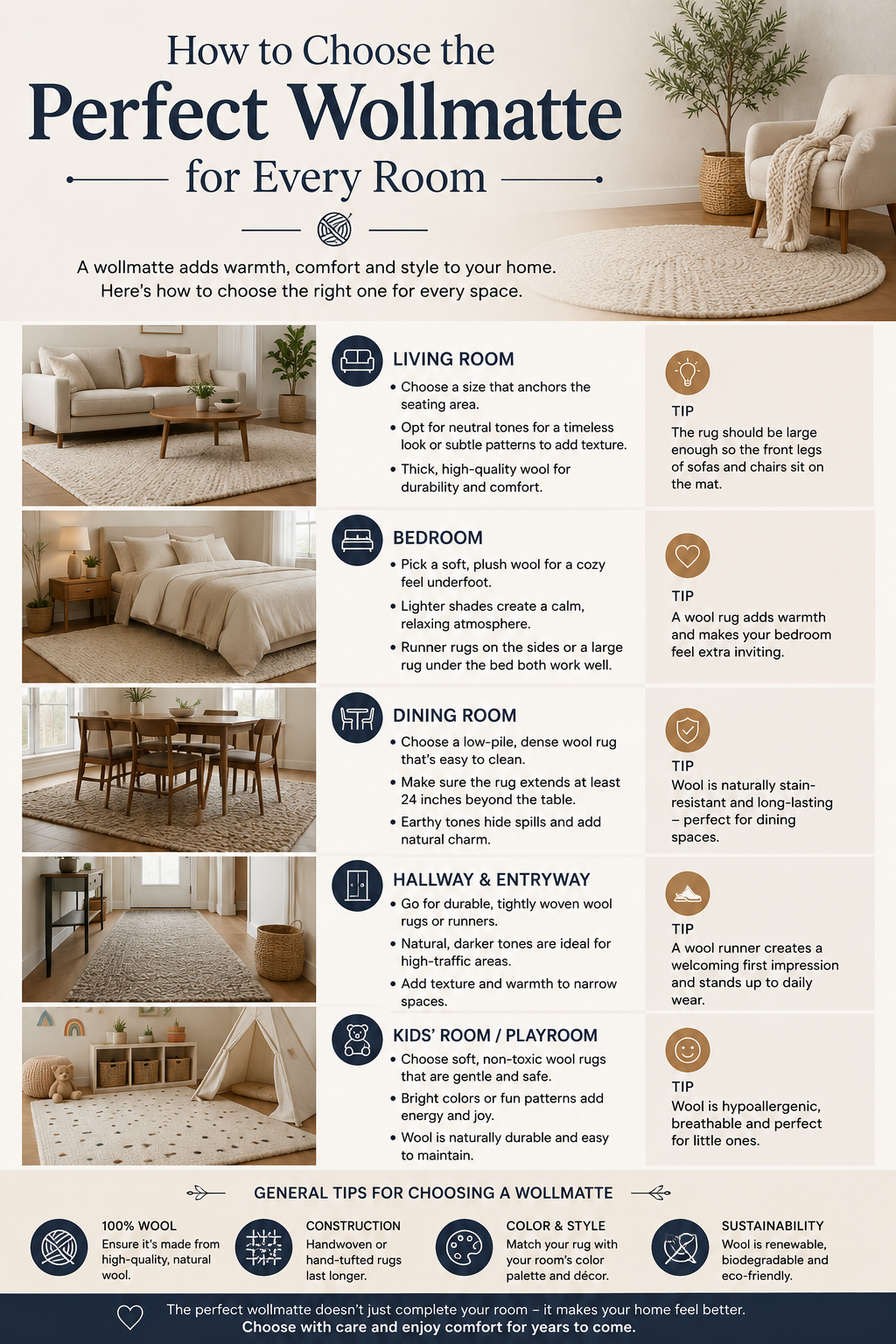 How to Choose the Perfect Wollmatte for Every Room